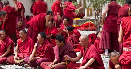 Monks debate at Sera Monastery