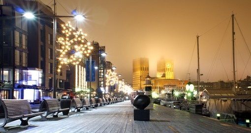 Oslo during Christmas time - always a great time for booking a Norway vacation.