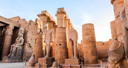 Visit Statue of Pharaoh in Luxor Temple on your next trip to Egypt.