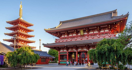 One of Tokyo's most colorful and popular temples, Sensoji is located in Asakusa