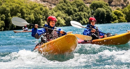 Experience kayaking the Mighty Clutha as part of your New Zealand vacation