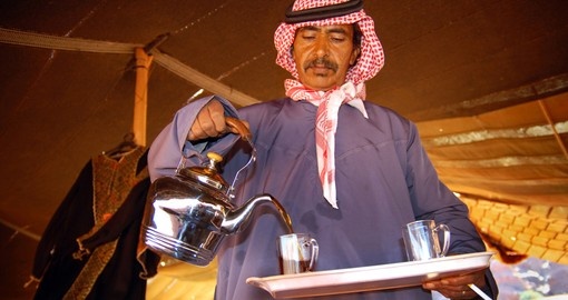 Hot tea in Wadi Rum