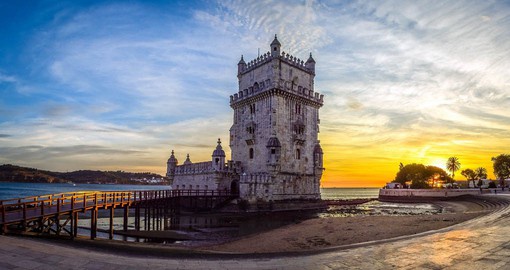 Built by Francisco de Arruda between 1514 and 1521, Lisbon's Tower of Belem defends the entrance to the Tagus River