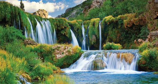 Veliki Slap waterfall in Plitvice Lakes National Park is the tallest in Croatia