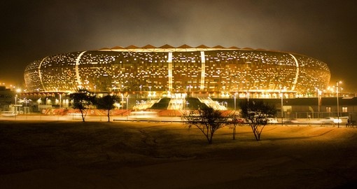 The soccer stadium is a popular inclusion on Johannesburg tours.
