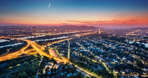 Vienna Skyline by night