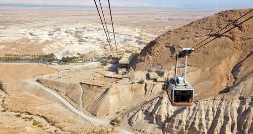 The cable car to Masada stronghold