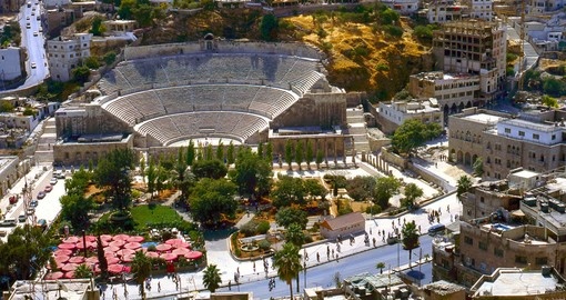 The Roman amphitheatre is a popular stop on all Amman tours.