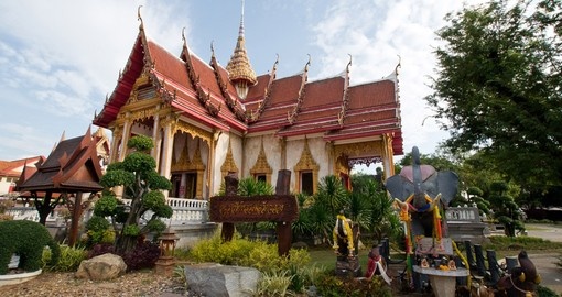 Marvel in the brilliance of the Wat Chalong temples architecture on your Thailand Vacation