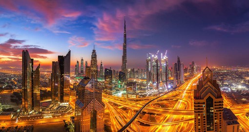 Dubai, the largest city in the UAE,  is renown for its luxury shopping, exciting nightlife and futuristic architecture