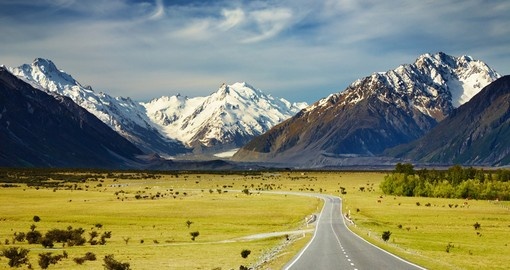 Explore the Southern Alps on a self drive trip when you book one of our New Zealand vacations.