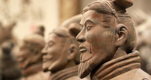 Be awestruck by the imposing Terracotta Warriors of Xian on your China tour