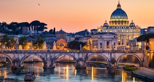 The Tiber River and Vatican City