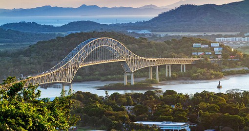 Admire the Bridge of the Americas, an architectural marvel that spans the mouth of the Panama Canal