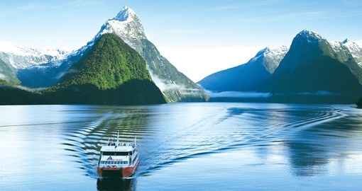 Enjoy a Milford Sound cruise on New Zealand's South Island - a great inclusion for all New Zealand tours