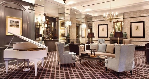 Enjoy the comfortable and luxurious lobby at 54 On Bath in Johannesburg during your South African vacation.