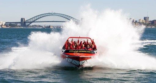 Experience Sydney Harbour on the Oz Jet during your Australia vacation.