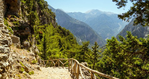 One of Europe's longest canyons, Samaria Gorge is located in Crete's White Mountains