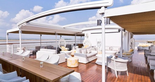 Sun yourself on the luxurious deck