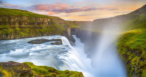 Experience the natural beauty of Gulffoss, one of Iceland's most beautiful and most popular waterfalls