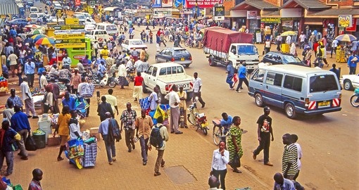 People on the streets of Kampala