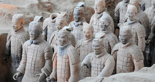 Discovered in 1974, the Terracotta Warriors in Xian are visited on your China vacation