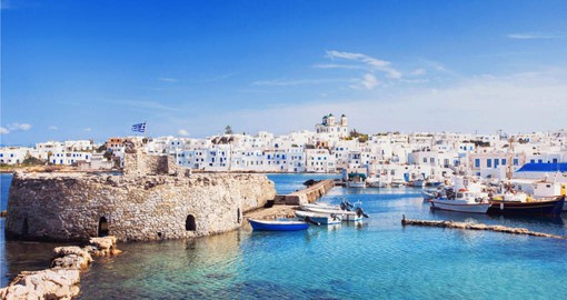 Enjoy crystal clear waters and coastal cuisine on your Trips to Greece