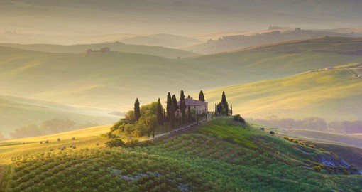 The stunning scenic landscape of Tuscany.