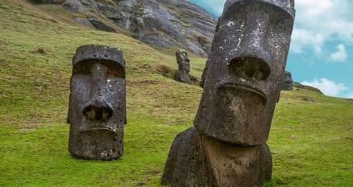 Moai standing on Easter Island