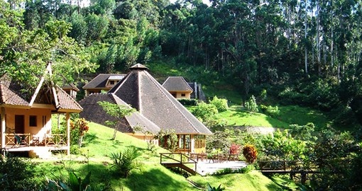 Stay at the beautiful Vakona Lodge on your Madagascar Tour