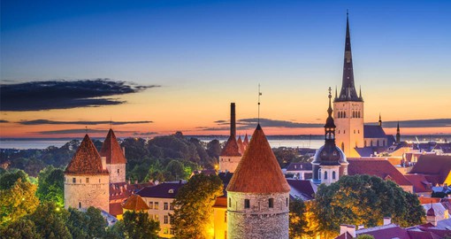 Tallinn, the best preserved medieval city in Northern Europe boasting Gothic spires and winding cobblestone streets