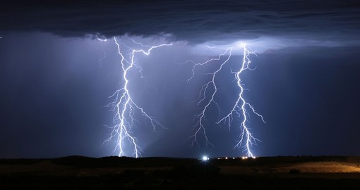 Lightning storm In Yanchep, Perth Western