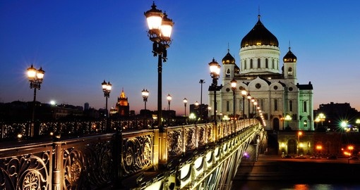 The Cathedral of Christ the Savior at night