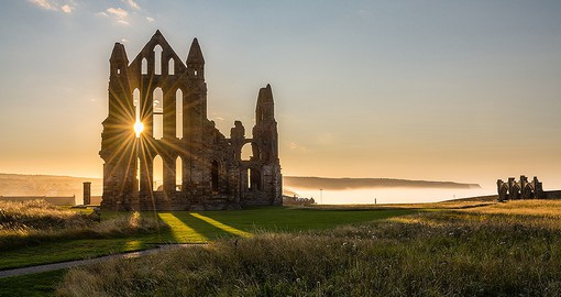 Step through history while exploring the ruins of Whitby Abbey