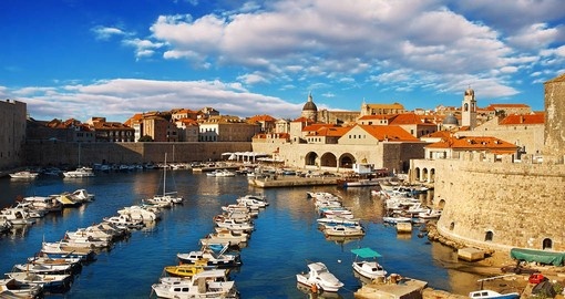 Dubrovnik old town pier is a popular photo opportunity while on your Croatia vacation.