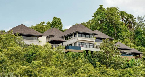 The Pavilions is located on the southern tip of Phuket overlooking the Andaman Sea