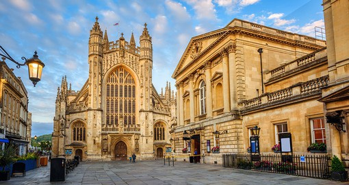 Hike the steps of Bath Abbey for a historic and panoramic view of the city below