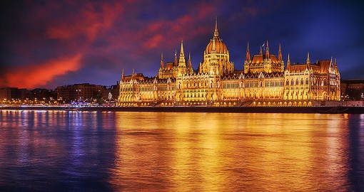 Walk the halls of the Hungarian Parliament, one of the country's biggest buildings