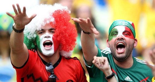 Mexican fans celebrating