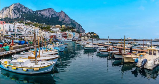 Marina Grande is the main port of the island of Capri