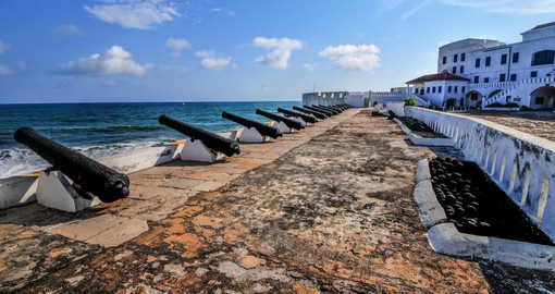 The Cape Coast Castle is one of many "slave castles" built in West Africa by European traders