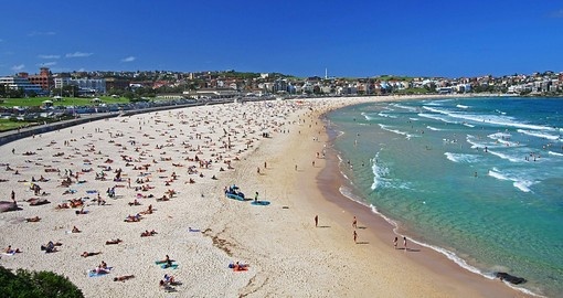 Visit Bondi beach and take a walk at the white sandy beaches on your next trip to Australia.