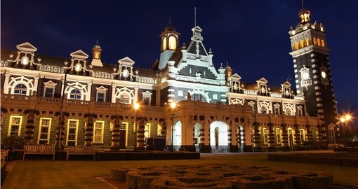 Dunedin's famous historic railway station is a great photo opportunity while on your New Zealand vacation.