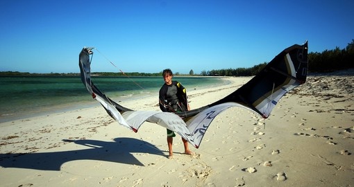Kiter on a beach