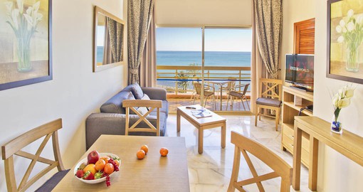 The spacious one-bedroom apartments are a comfortable base from which to explore the Costa del Sol
