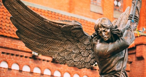 Archangel Michael in Independence Square is a popular photo opportunity on all Belarus vacations.