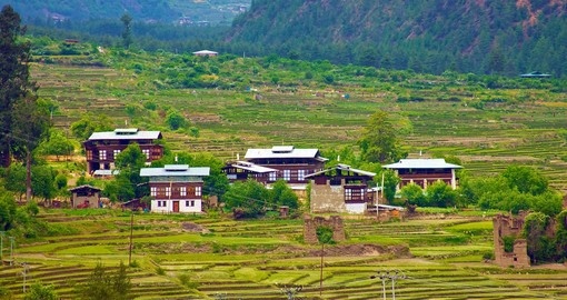 Bhutanese Homes in Paro Valley