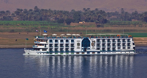 Enjoy your luxurious Nile River cruise on the Sonesta Moon Goddess