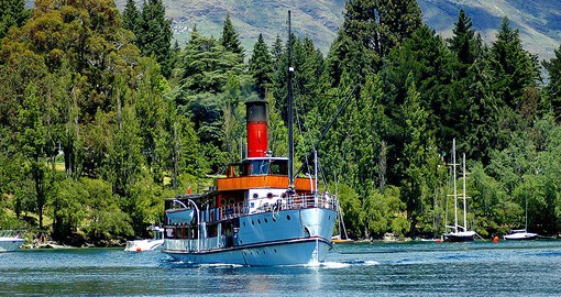 Explore The vintage TSS Earnslaw on Lake Wakatipu near Queenstown on your trip