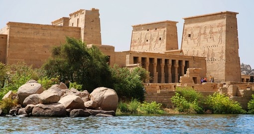 The temple of Philae at Aswan was built to honour the goddess Isis
